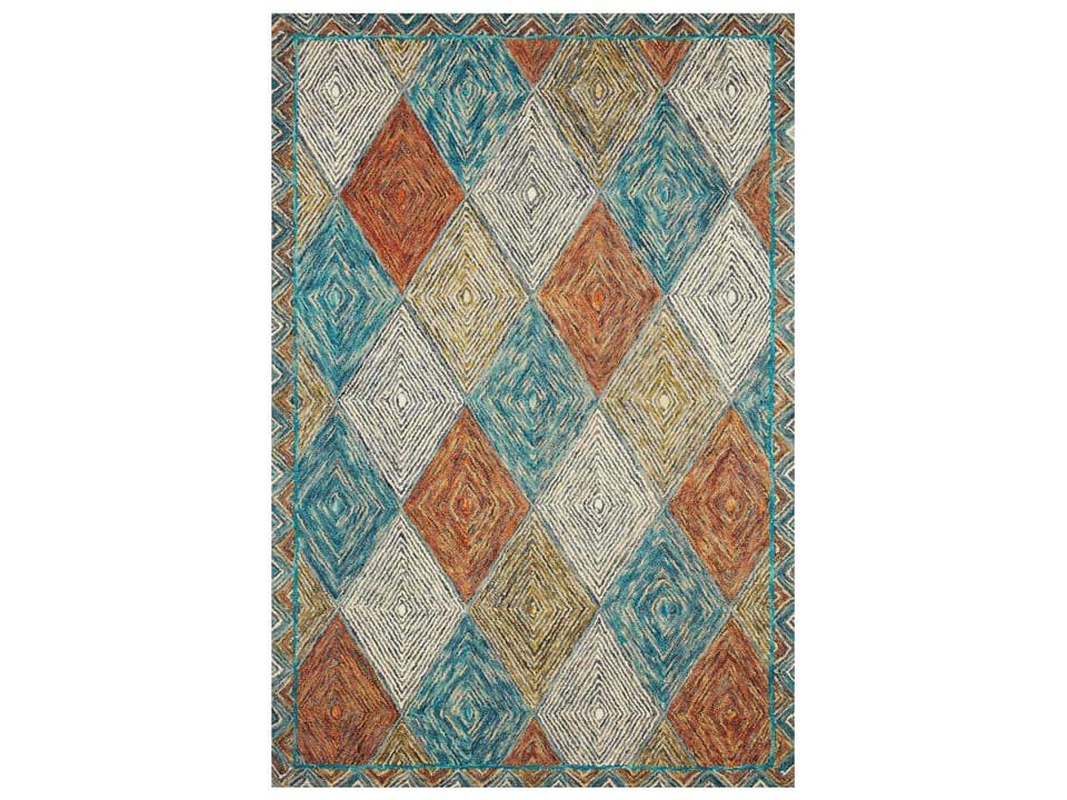 Spectrum Hand-Hooked Wool Geometric Runner Area Rug