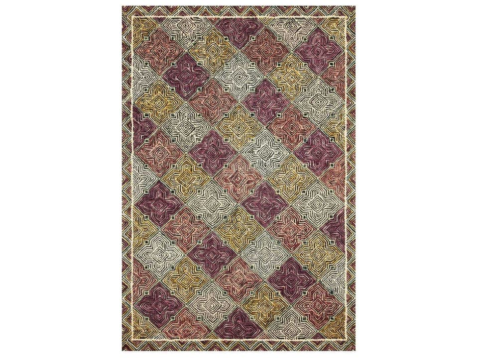 Spectrum Bordered Runner Area Rug in Charcoal Multi