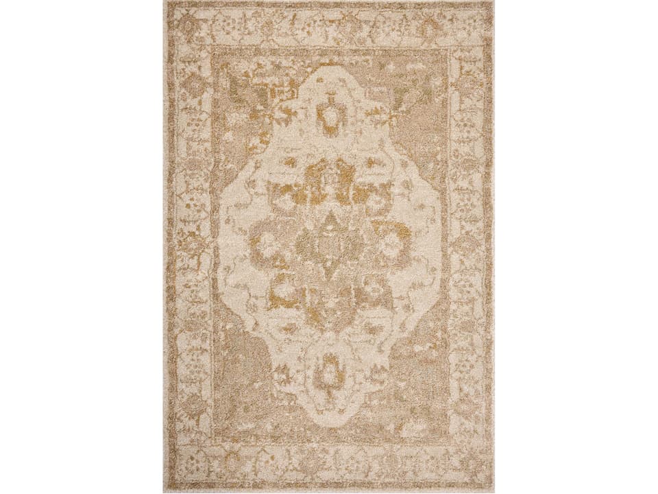 Tamryn Traditional Oriental Area Rug in Natural Blush