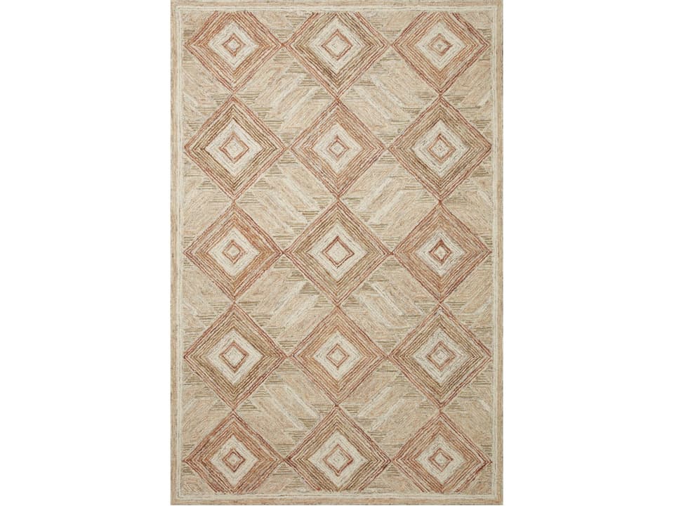 Varena Collection Geometric Hand-Tufted Wool Area Rug