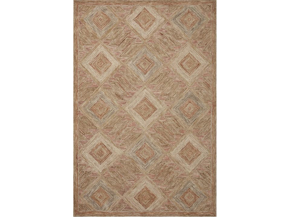 Varena Collection Hand-Tufted Wool Geometric Area Rug