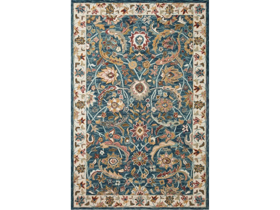 Victoria Floral Hand-Hooked Wool Area Rug