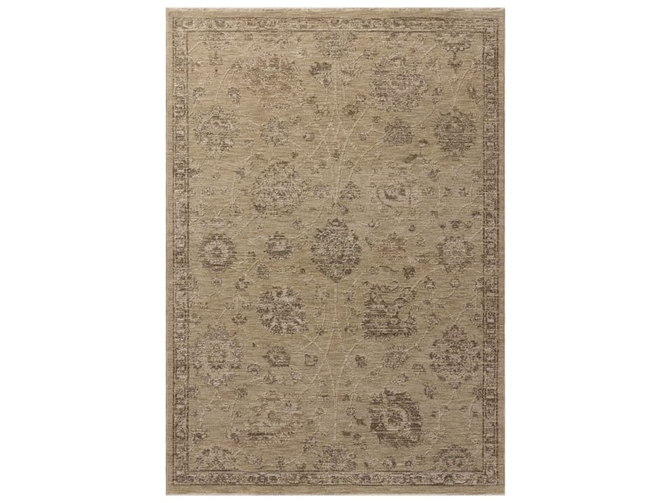 Willa Floral Area Rug with Distressed Medallion Motif