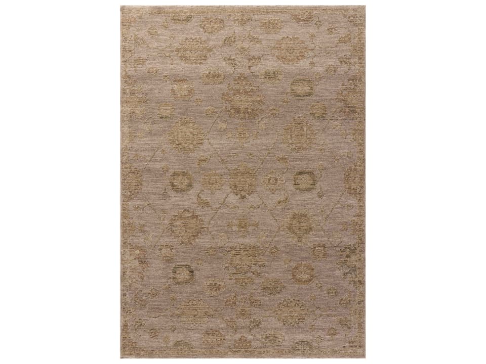 Willa Collection Power-Loomed Polyester Area Rug with Traditional Floral Motifs