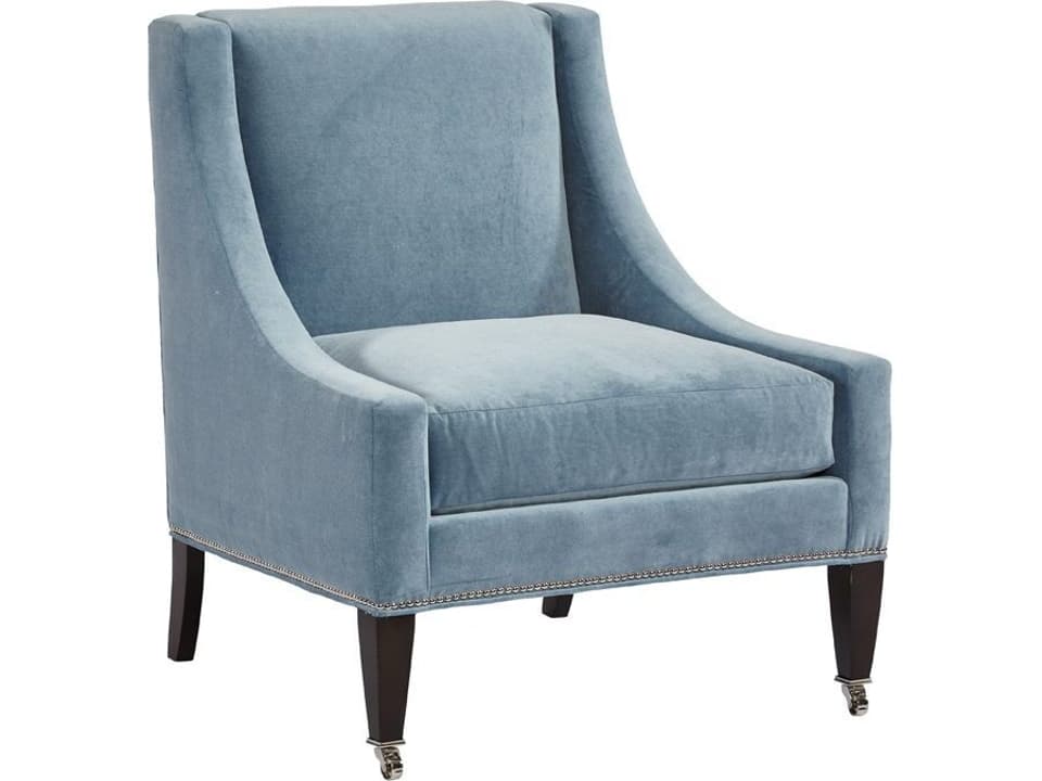 Dudley Rolling Fabric Accent Chair with Casters