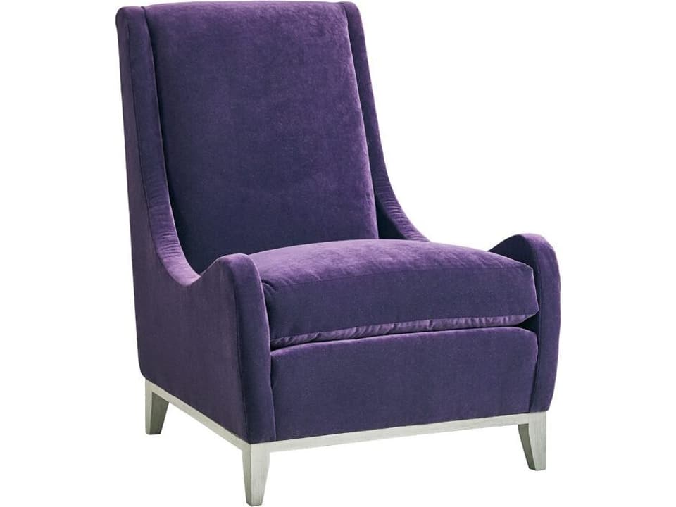 Pierre Armless Accent Chair with Exposed Wood Base