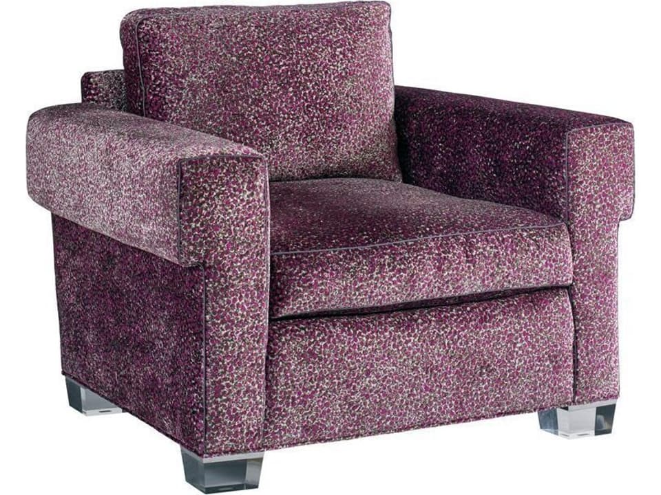 Hatcher Upholstered Club Chair with Acrylic Legs