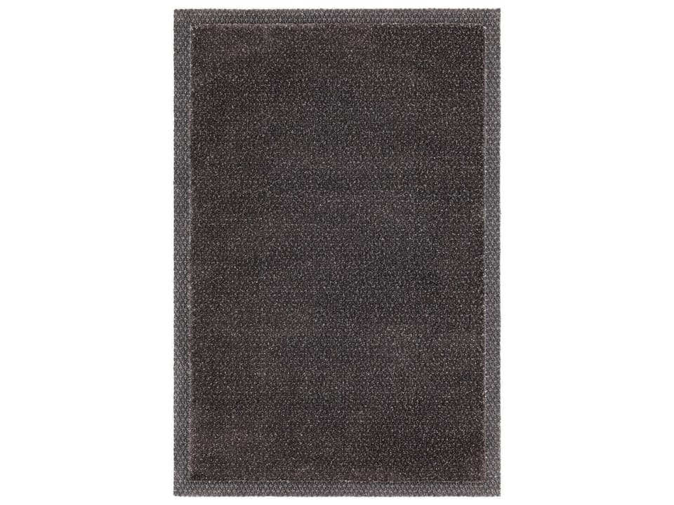 Cloud Bordered Area Rug with Wool and Decolan Blend