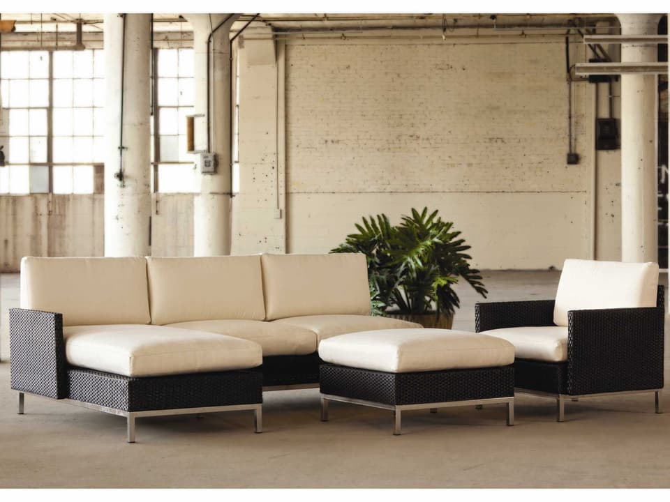Elements Wicker Cushion Patio Lounge Set