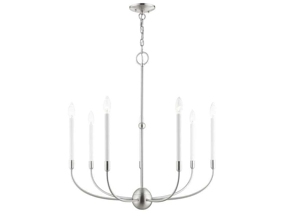 Clairmont 7-Light Brushed Nickel Candelabra Chandelier