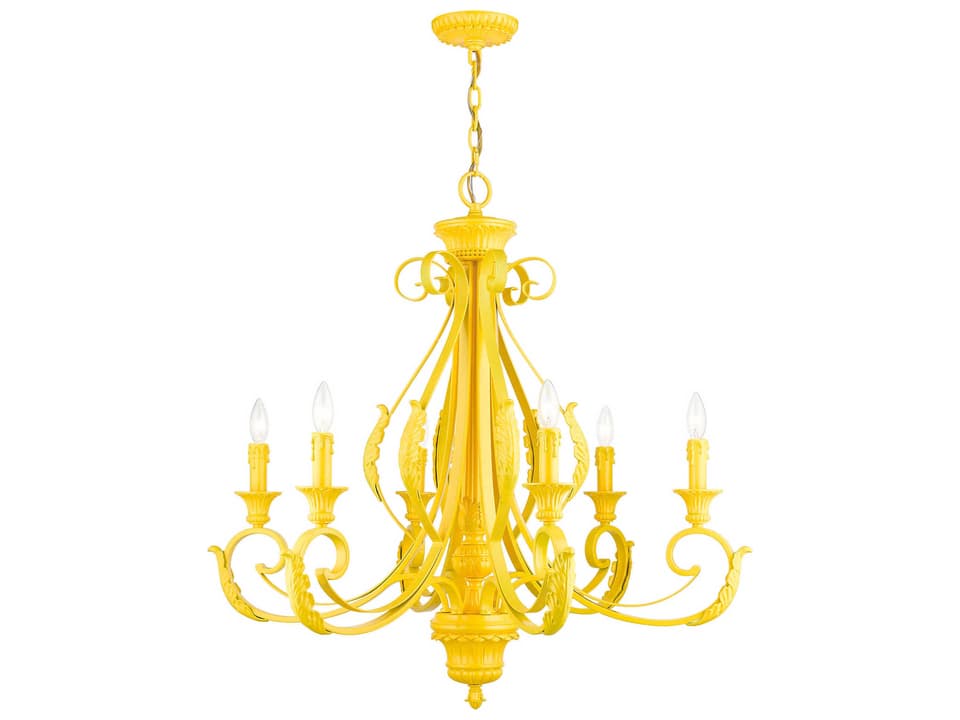 Valencia 6-Light Chandelier in Shiny Yellow