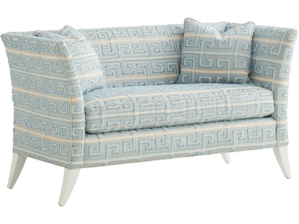 Avondale Upholstered Loveseat in Sanibel Blue Fabric