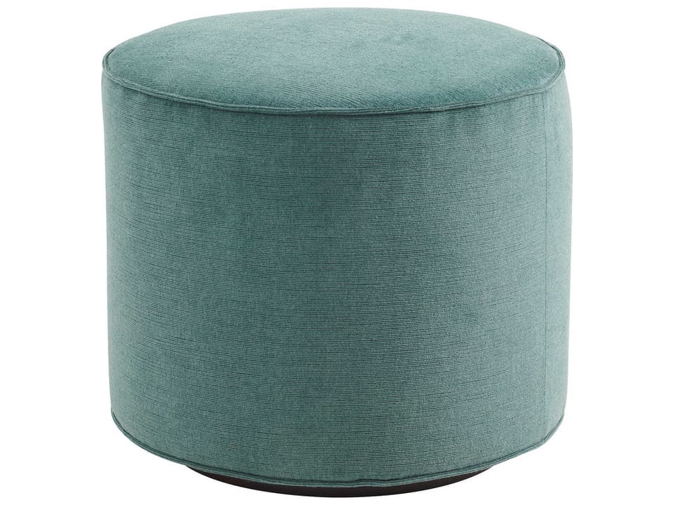 Silverado Waverly Swivel Ottoman in Walnut Green Upholstery