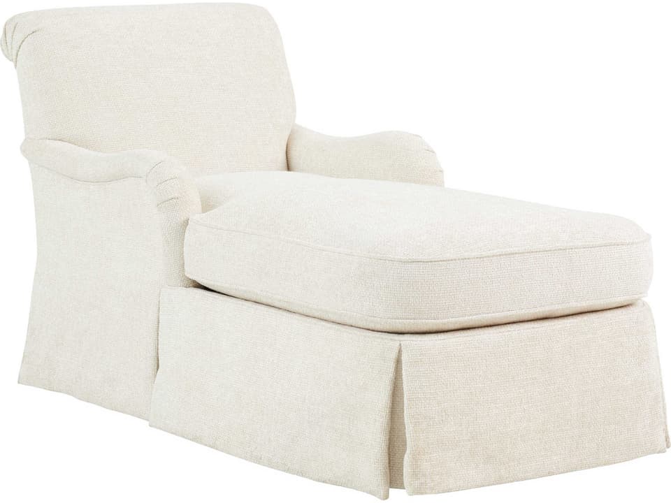 Silverado Leanne Upholstered Chaise in Walnut Cream