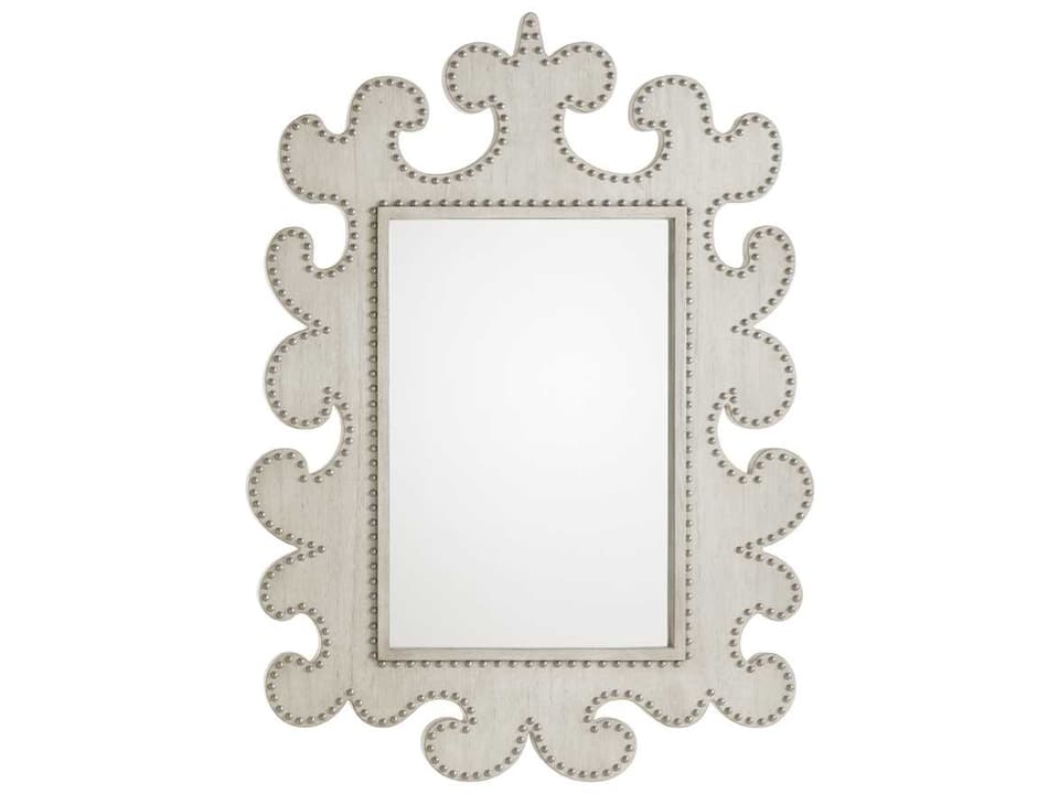 Oyster Bay Hempstead Vertical Mirror in Distressed Finish with Nailhead Trim