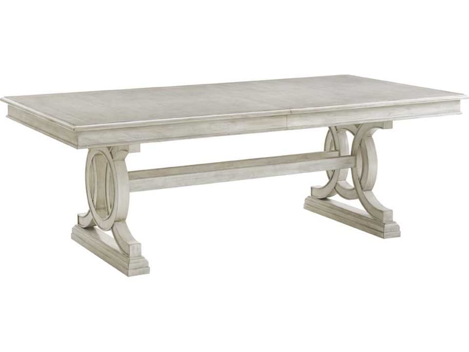 Montauk Rectangular Dining Table with Two Extension Leaves in Light Oyster Shell