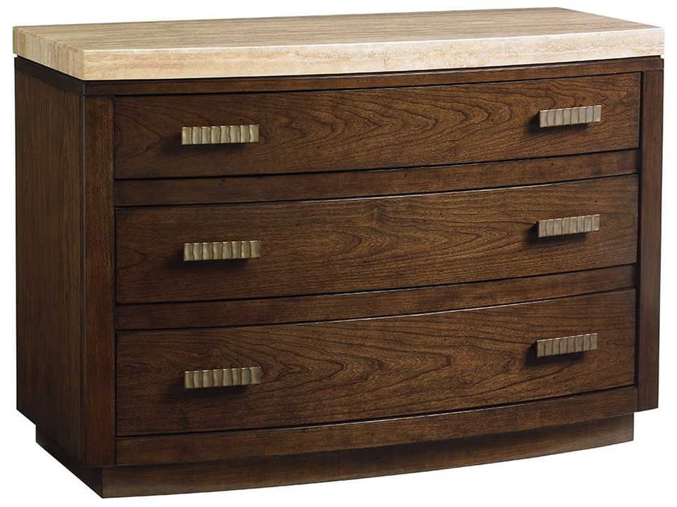 Laurel Canyon 3-Drawers Brown Chest Nightstand