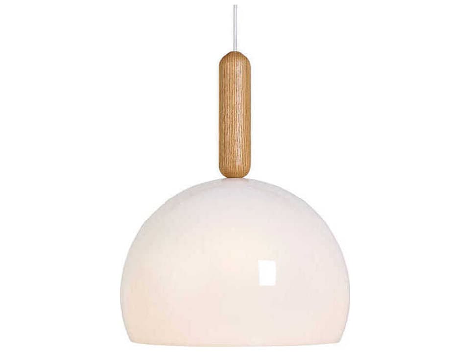 Mad 1-Light White Dome Pendant Light by Xavier Solé