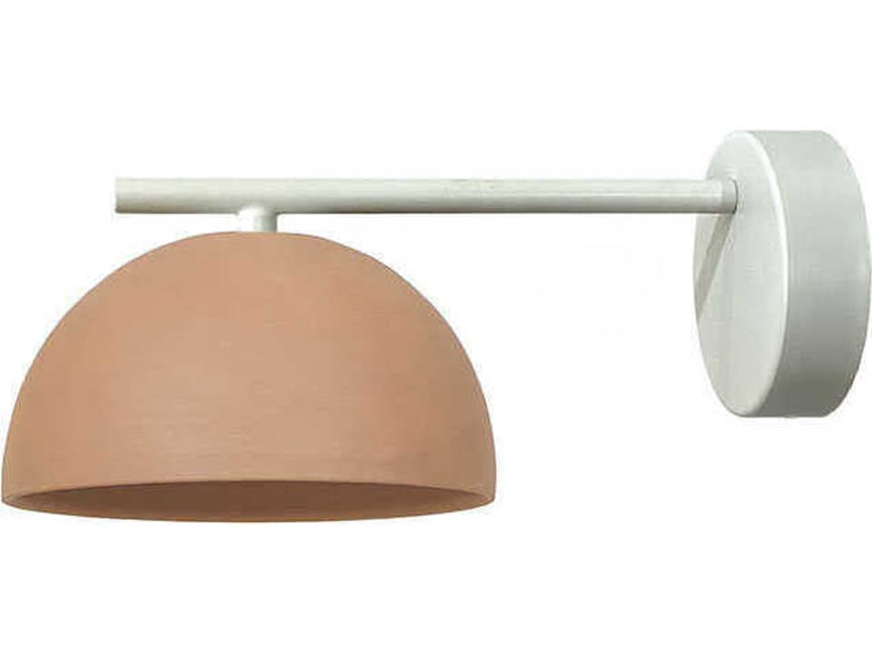 Absis 1-Light LED Wall Sconce in White with Off-White Ceramic Shade