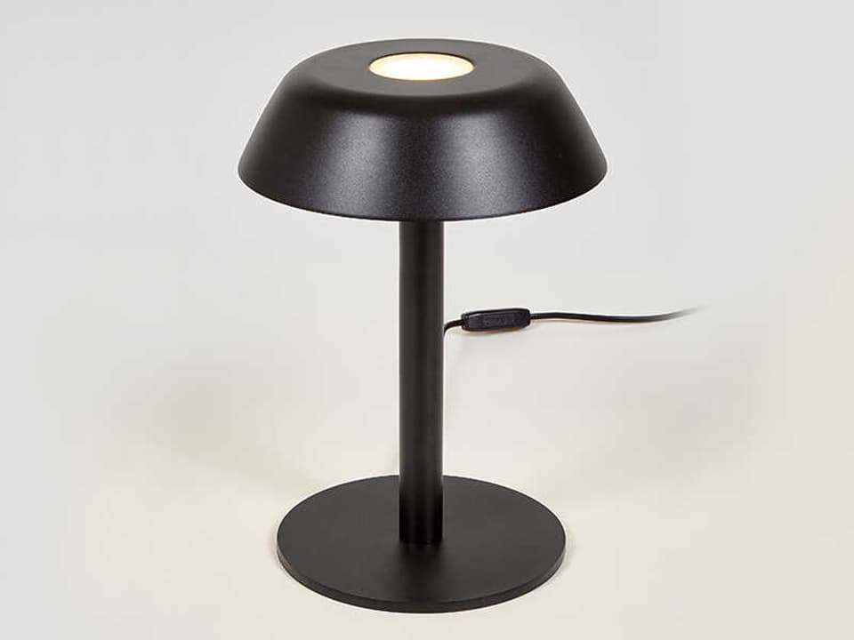 Sarria Modern Black Table Lamp with Glass Diffuser