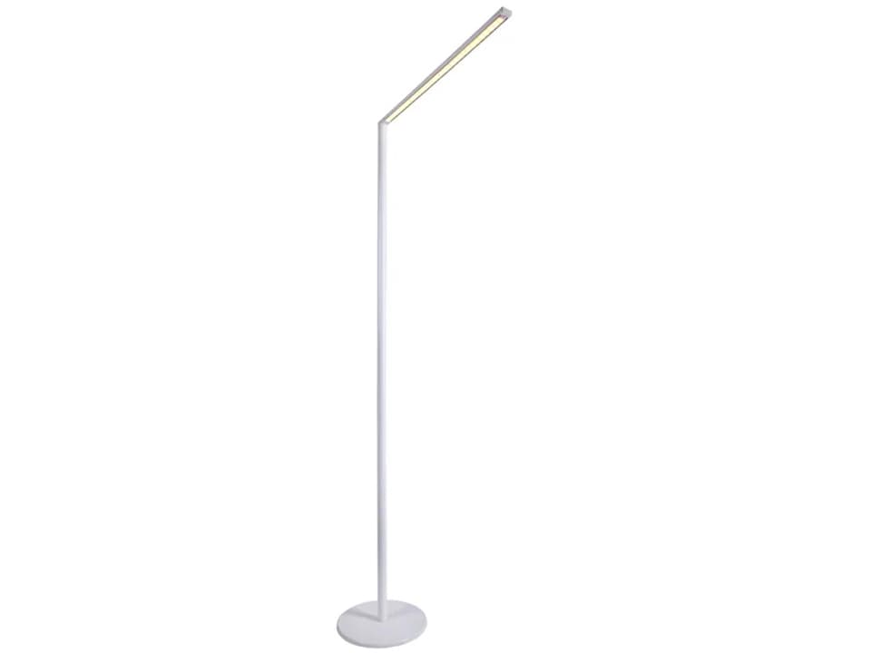 Matrix Modern LED Floor Lamp in White with Articulated Arm