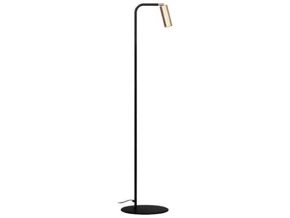 Kea Black Gold Floor Lamp with Adjustable LED Reader
