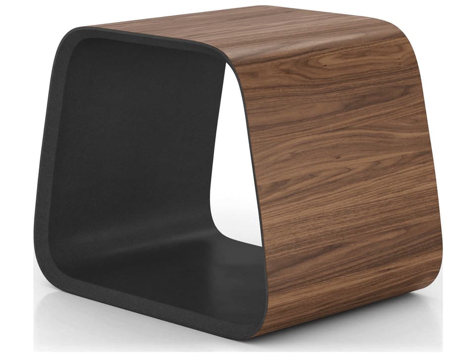 Luxcor Modluxe Trapani Stool in Walnut and Metallic Graphite