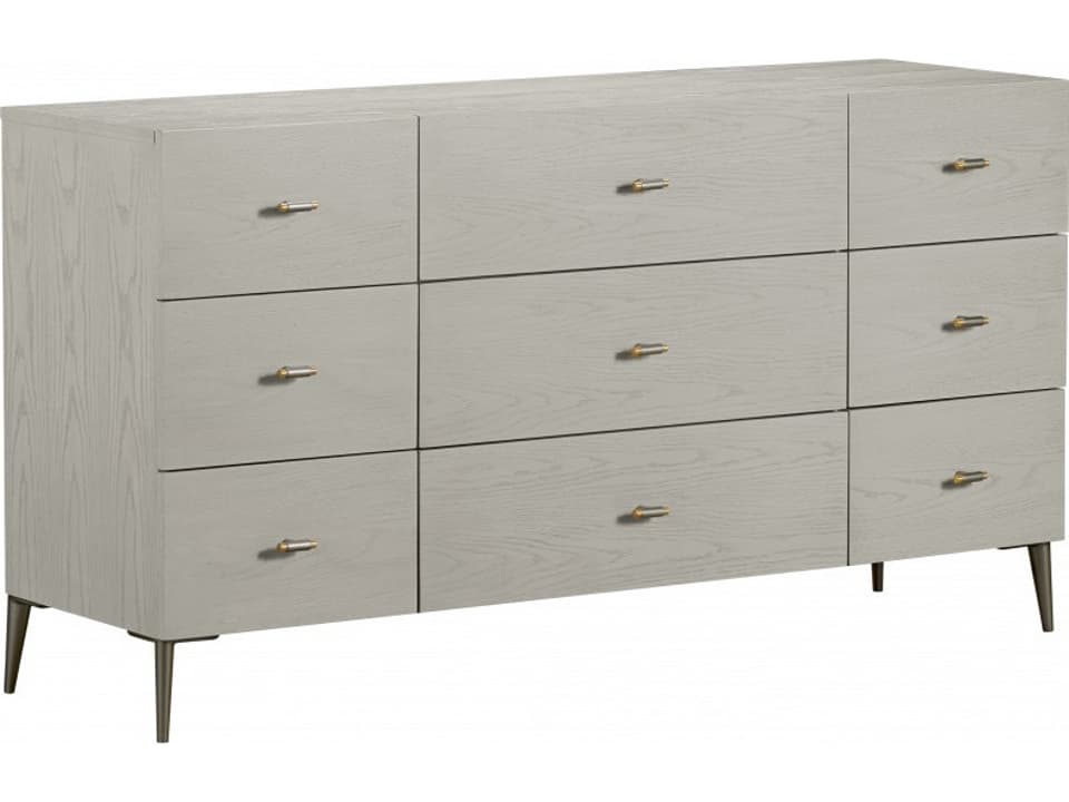 beige oak dresser Easton Six Drawer Dresser