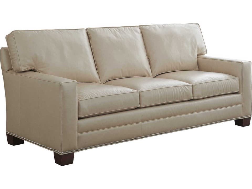 Brayden 3-Seat Leather Sofa with Track Arms and Nailhead Trim