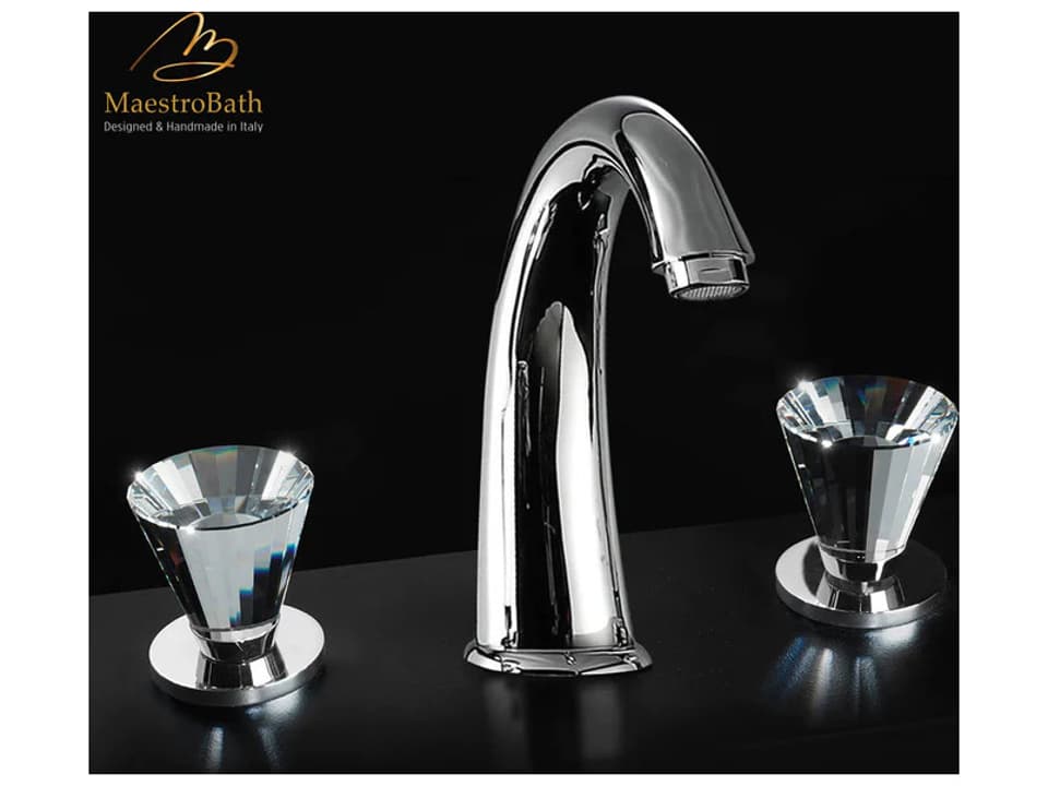 Incanto 3-Hole Luxury Bathroom Faucet in Polished Chrome