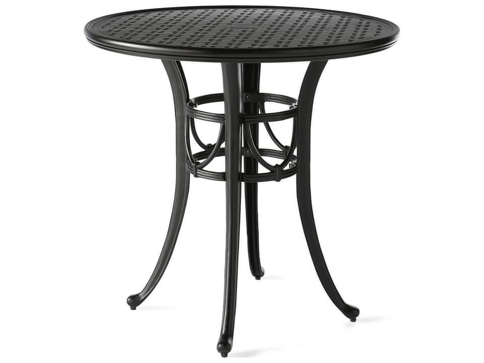Napa 36-Inch Round Counter Height Outdoor Dining Table with Umbrella Hole
