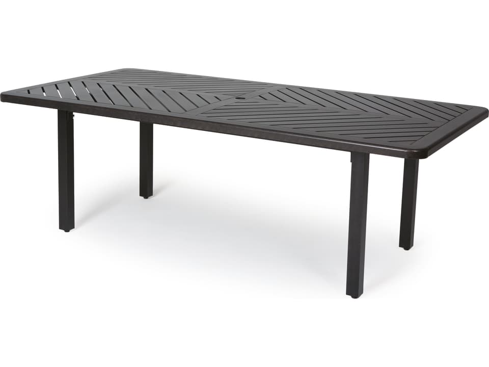 Darlee Outdoor Living Atlantis Walnut Aluminum Rectangular