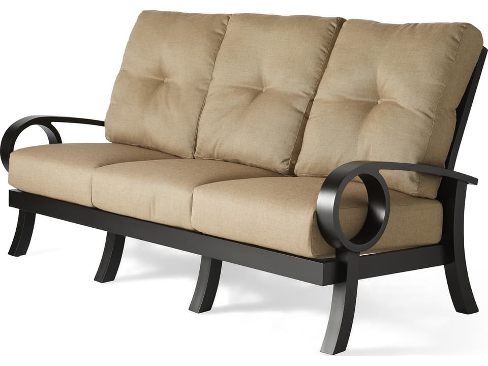 Eclipse 3-Seat Aluminum Outdoor Sofa with Cushions