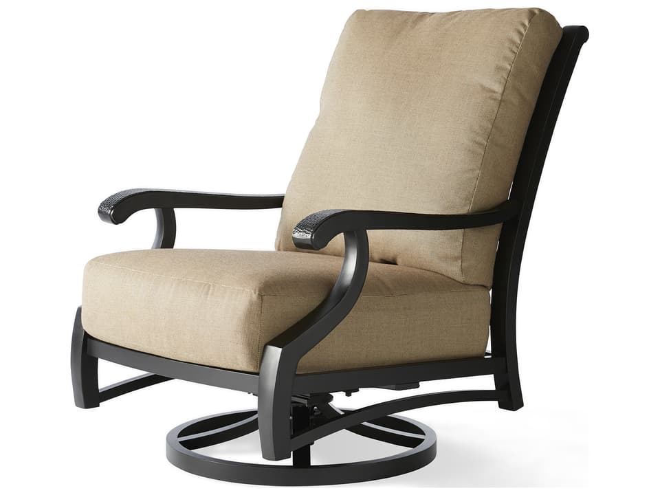 Mallin Georgetown Cushion Aluminum Swivel Rocking Lounge Chair