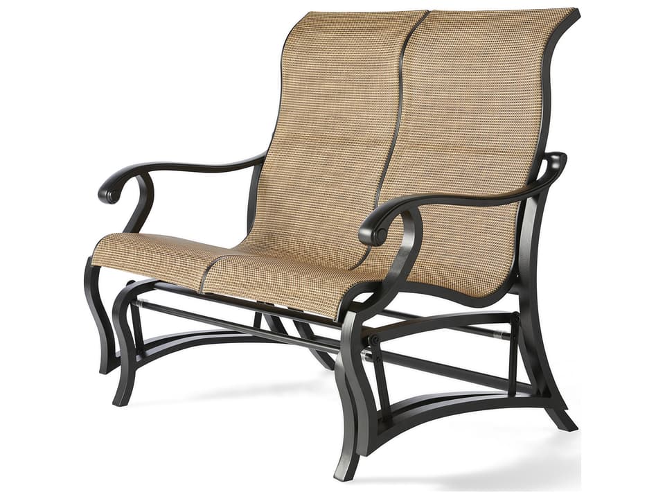 Volare Sling Outdoor Loveseat Glider in Traditional Style