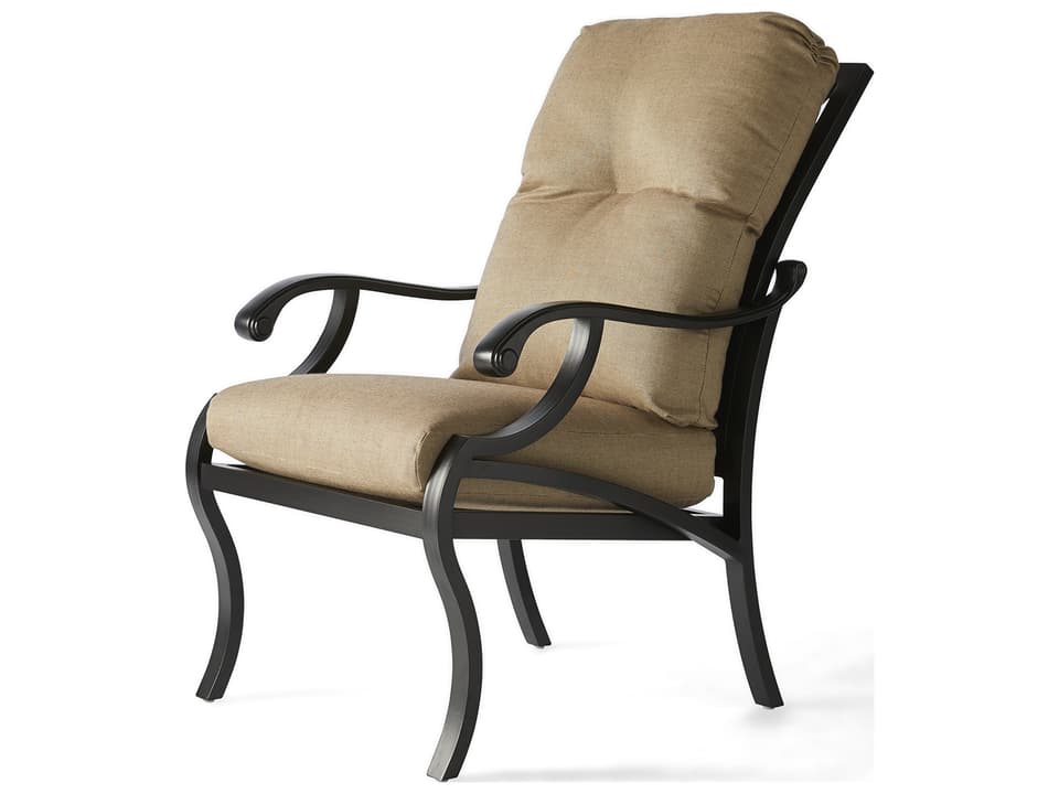 Mallin Georgetown Sling Aluminum Swivel Rocking Dining Arm Chair
