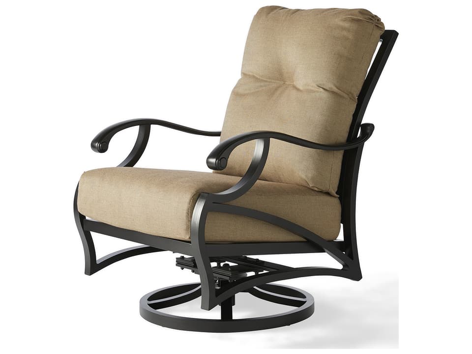 Volare Cushion Outdoor Swivel Rocking Lounge Chair with Aluminum Frame