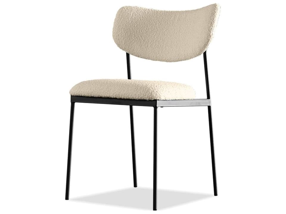 Clique Beige Upholstered Armless Dining Chair