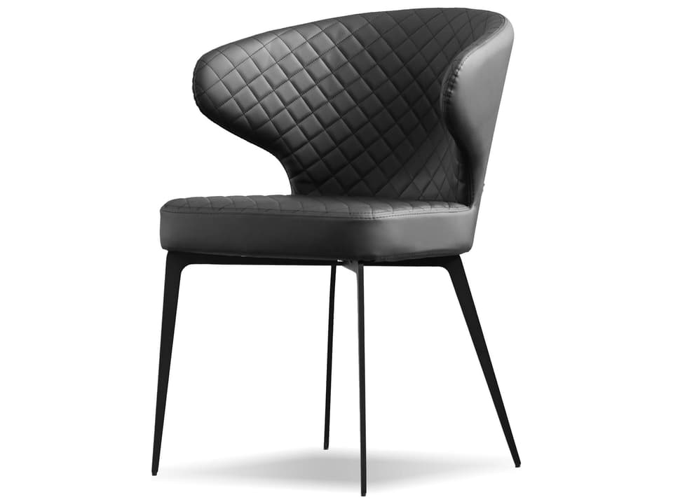 Hug Black Faux Leather Arm Dining Chair 
Set of 2