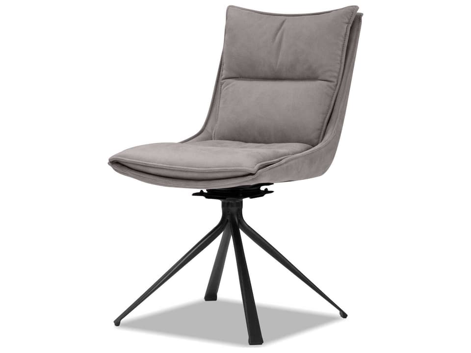 Puccini Gray Upholstered Side Dining Chair
