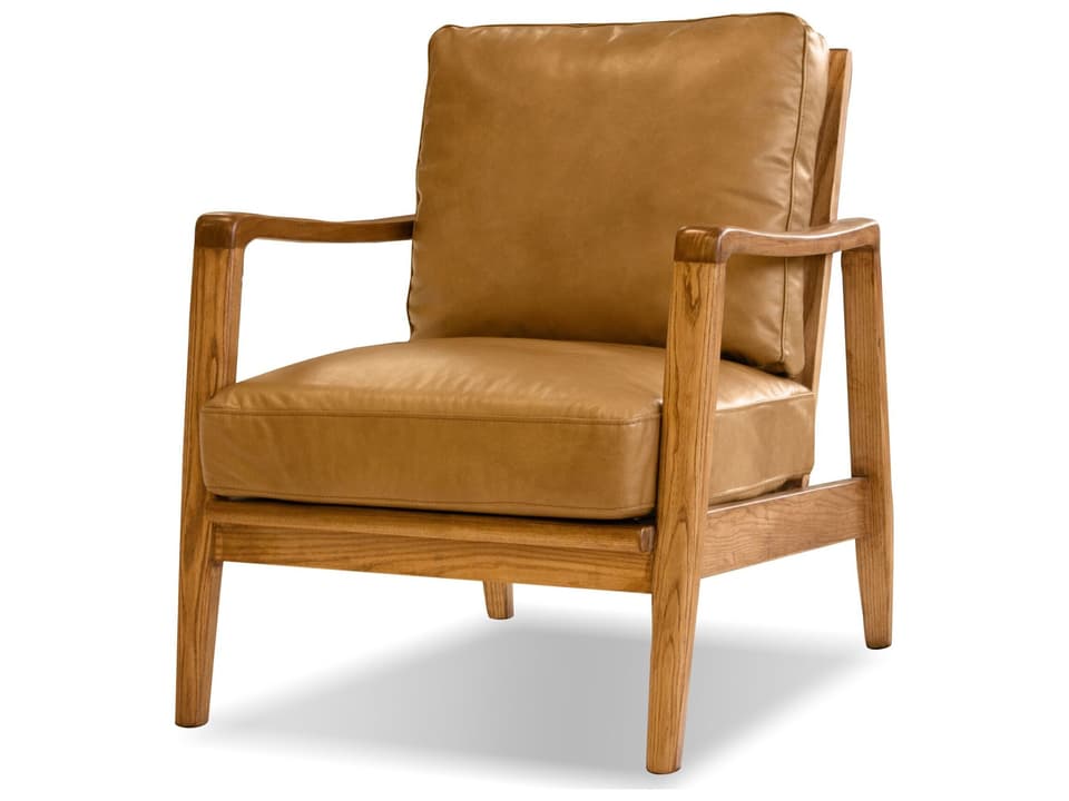 Craftsman Tan Leather Accent Chair
