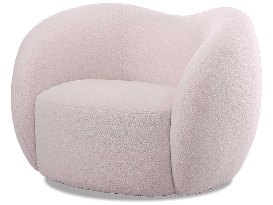 Dune Swivel Pink Fabric Accent Chair