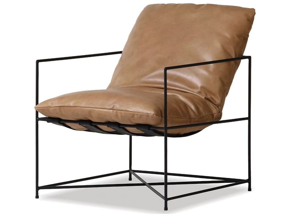 Ericsson Tan Leather Accent Chair