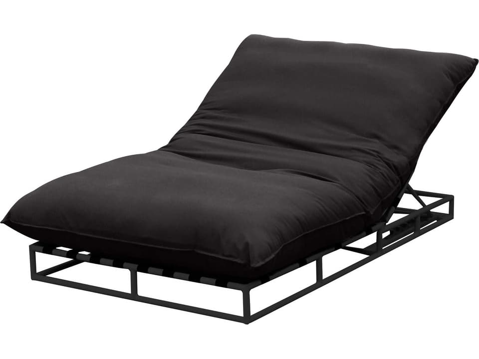 Newport Charcoal Grey Black Upholstered Chaise
