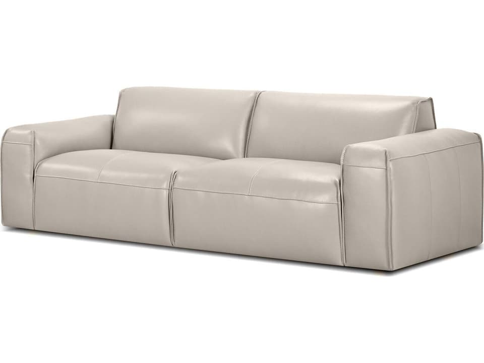 Boone Beige Leather Sofa