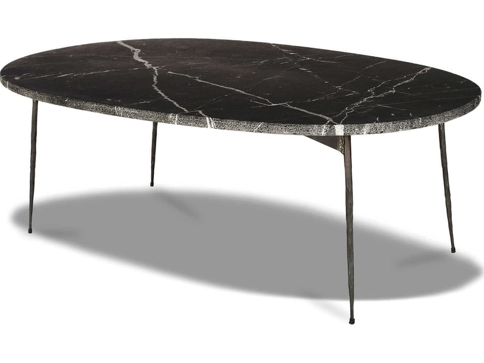 Tuktuk Coffee Table Large Black Marble and Iron