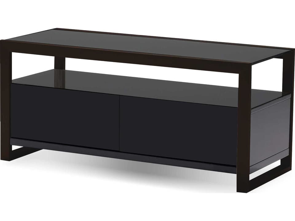 Brando 39" Walnut Wood Matte Black Media Console