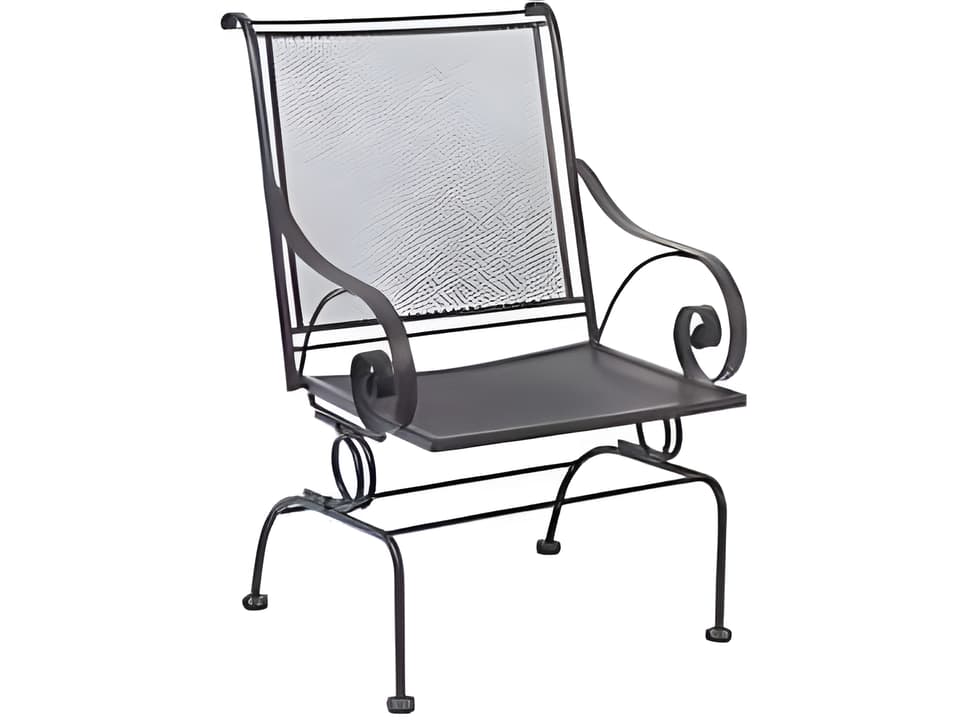 Monticello Wrought Iron Spring Outdoor Dining Arm Chair