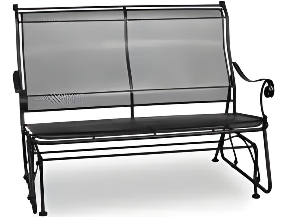 Alexandria Wrought Iron Oversized Glider Outdoor Loveseat