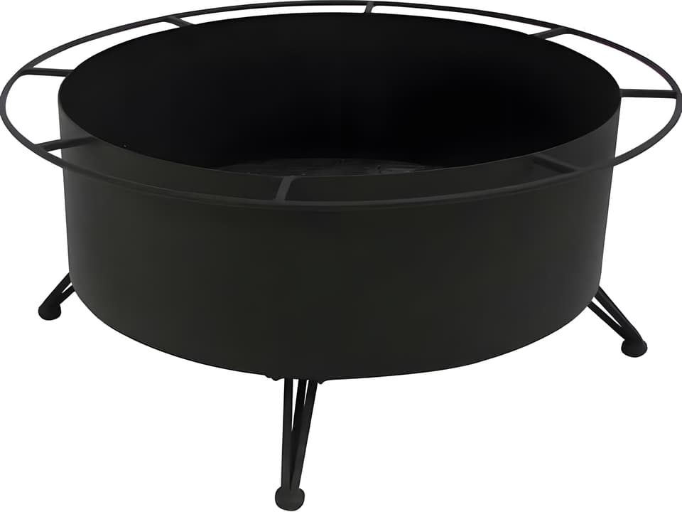 Wrought Iron 43-Inch Round Wood Burning Fire Pit